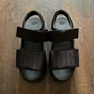 UGG black platform sandals